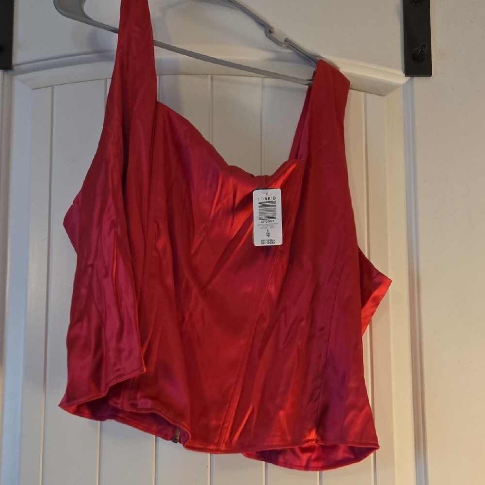 Torrid Pink Satin Corset